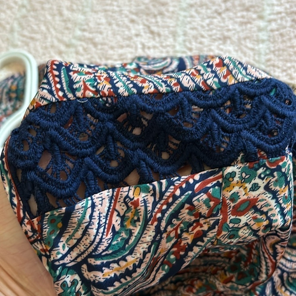 NWT Signature Studio Blouse Abstract Paisley Print Size 3X Boho Spring Office - Picture 10 of 10